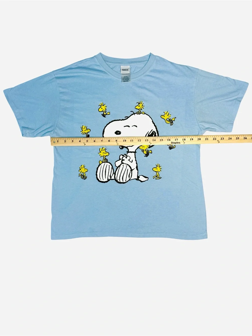 Peanuts Snoopy and
Woodstock Embroidered Light
Blue Graphic T-Shirt - Picture 3 of 8